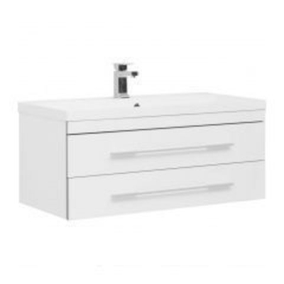 Тумба с раковиной Aquanet Верона NEW 100 белый (подвесная 2 ящика)
