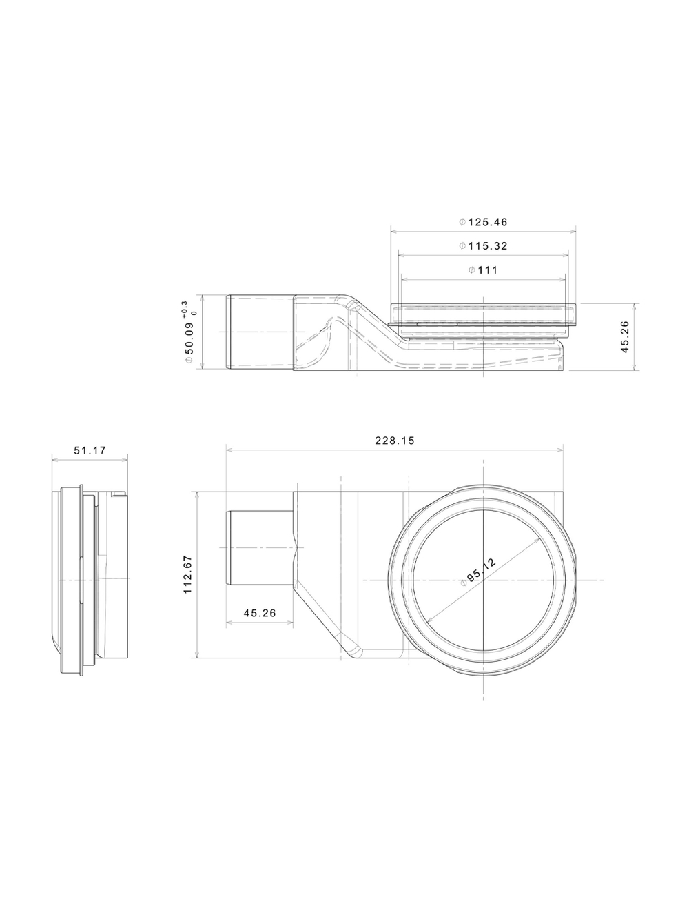 Душевой лоток POINT Гермес 550 PN50155