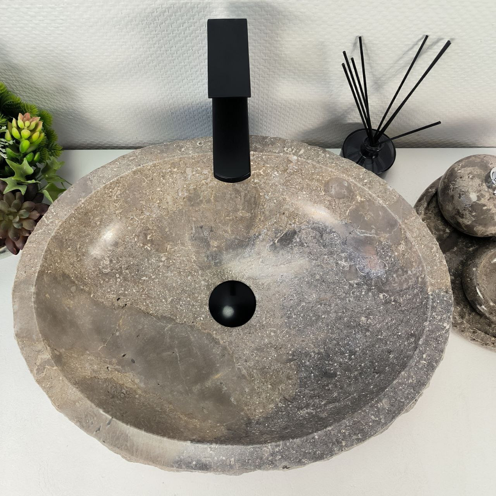 Раковина из мрамора Erozy Grey EM-64523 51*41*15 0188