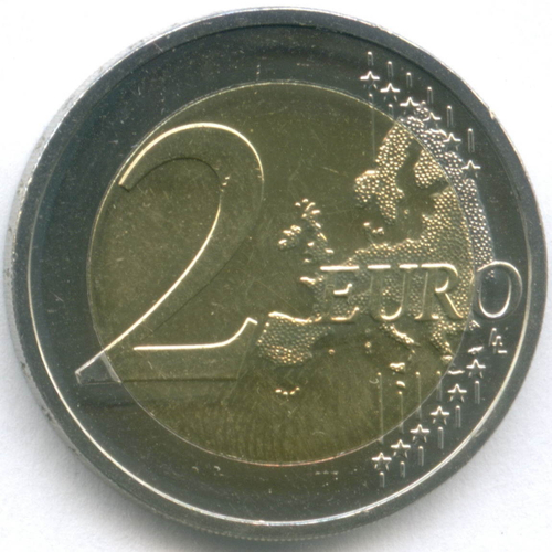 2 евро 2013 год (F). Германия. 50 лет подписания Елисейского договора. Биметалл UNC