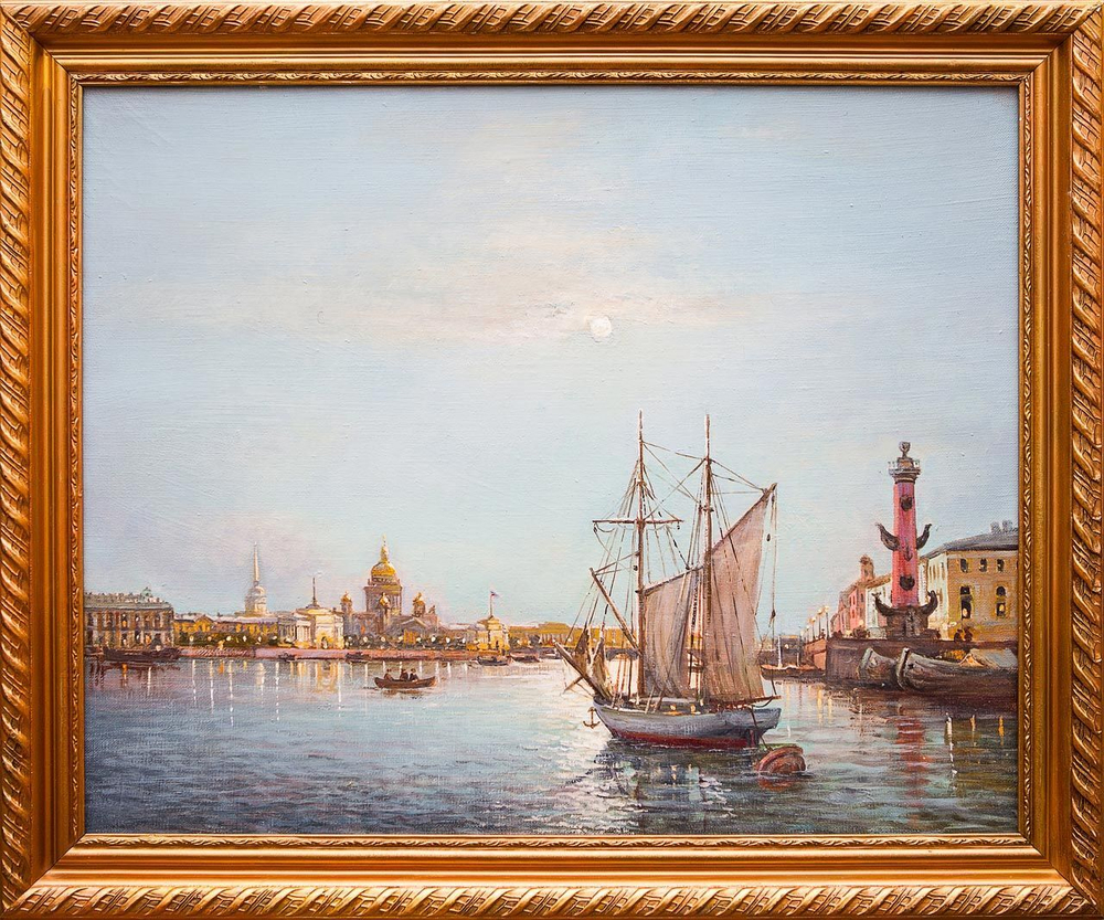 Картина маслом "Старый Петербург" Воробьев