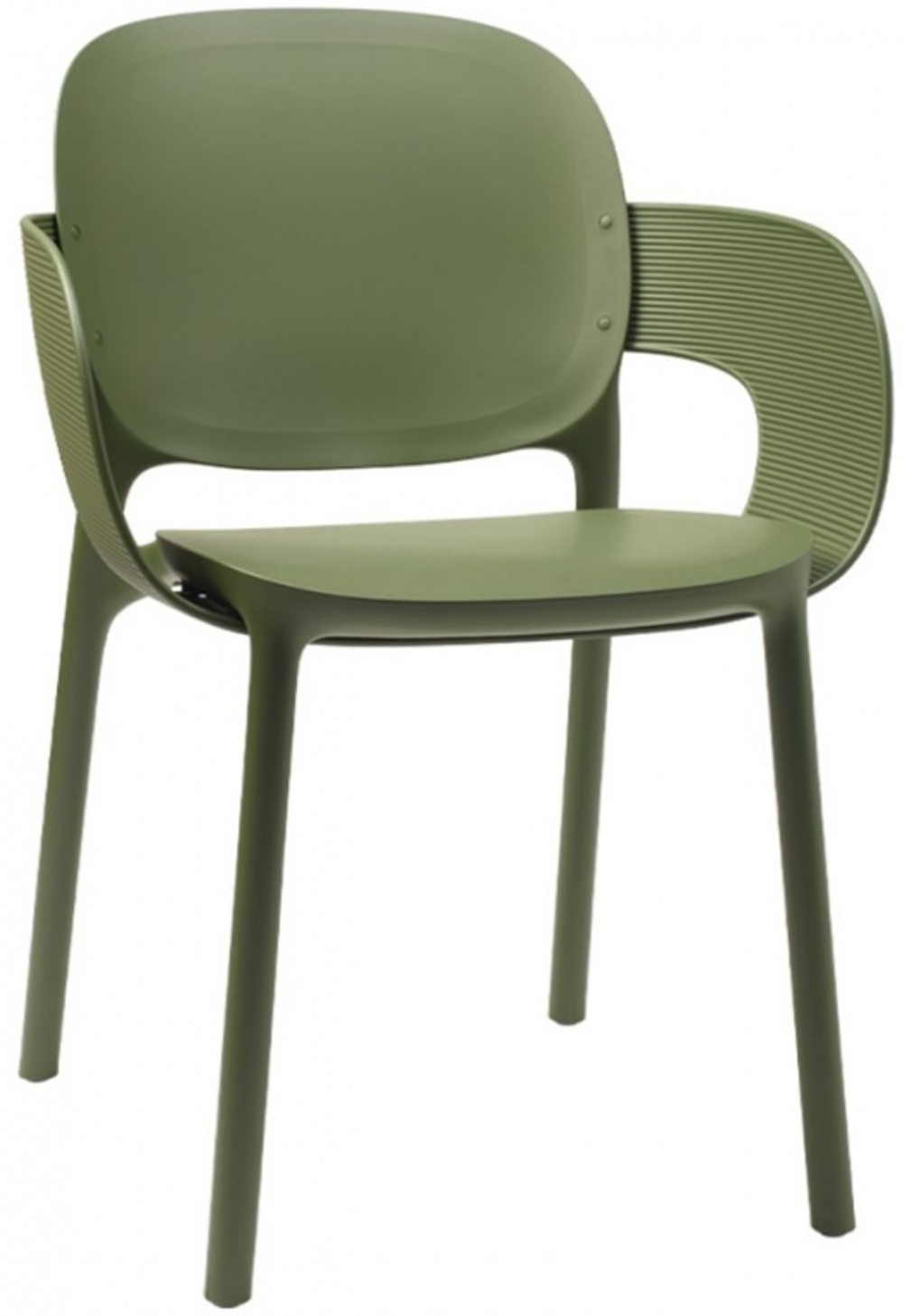Кресло пластиковое Scab Design Hug Go Green, оливковый