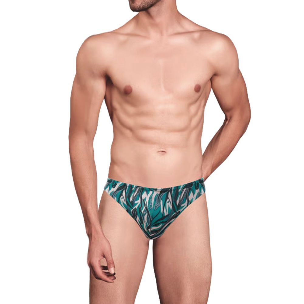 Мужские трусы тонги бирюзовые с принтом Doreanse 1022 Мужские трусы тонги бирюзовые с принтом Doreanse 1022