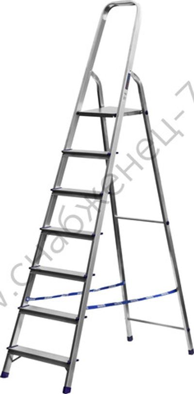 СИБИН 7 ступеней, 145 см, алюминиевая стремянка (38801-7)