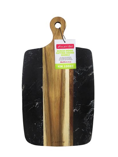 Доска сервировочная из акации и мрамора Kamille KM 10081 (40х22х1,3 см.)