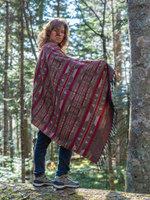 Шарф теплый с индейским орнаментом