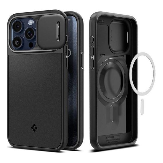 Чехол Spigen Optik Armor MagFit для iPhone 15 Pro Max (ACS06599) Black