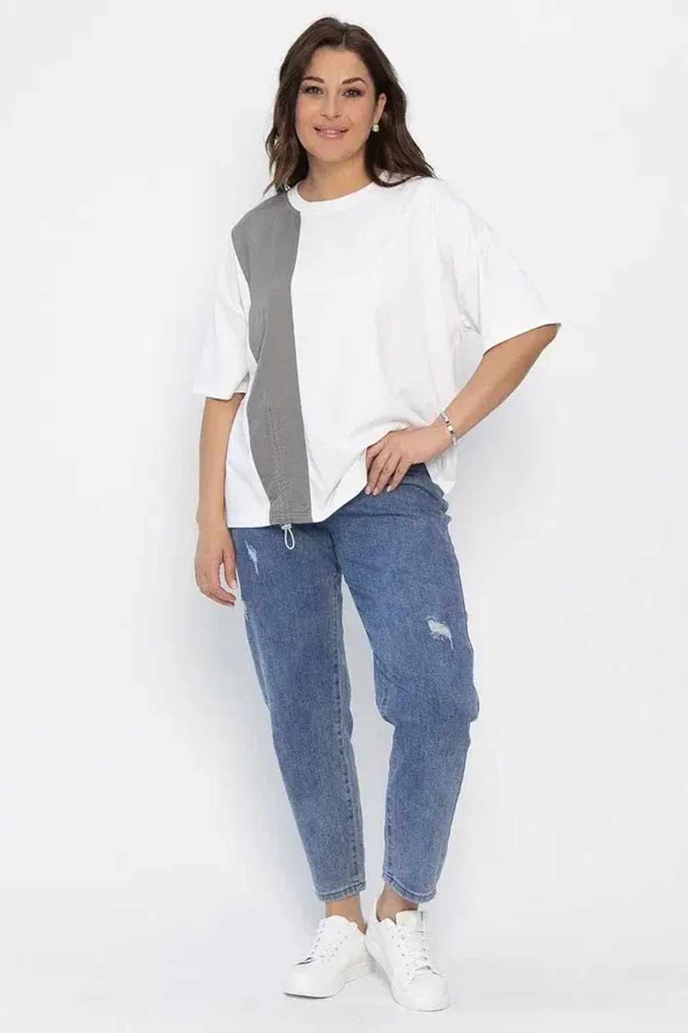 Блуза Малина (белая) Б13938-1М LT Collection