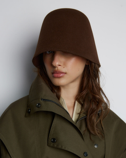 Панама из шерсти шоколад