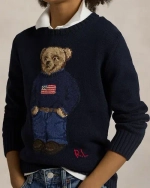 Хлопковый свитер с медвежонком Ralph Lauren