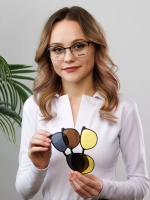 Оправа для очков с магнитными накладками 4в1