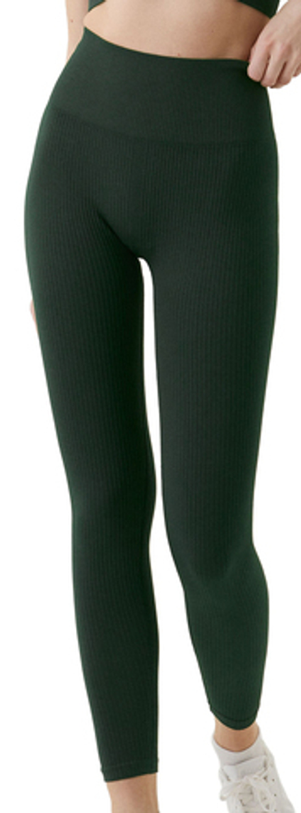 Leginsy Björn Borg Sthlm Seamless Rib Tights - зеленый