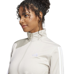 Женская теннисная куртка Adidas Tricot 3-Stripes Track - beige/white