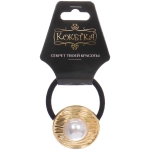 Резинка для волос с декором «AKS - DesignPRO», круг, цвет золото, 4*4см