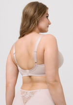 Бюстгальтер на каркасах с украшенной кружевом чашкой (Размер: 90H) (Цвет: пудровый)