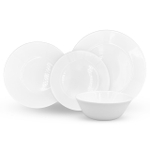 Сервиз столовый 24 пр LM24-WHIT (6 суповых мисок-15см,6 глубоких тарелок-20см,6 средних тарелок-19 см,6 бол.тарелок-25см) арт.260169 Wh $$