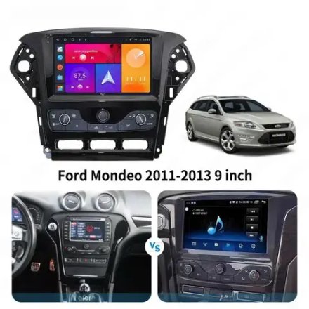 Магнитола для Ford Mondeo 4 2010-2014 - Carmedia SF-9281-2 QLed, Android 13, TS20, CarPlay, SIM-слот