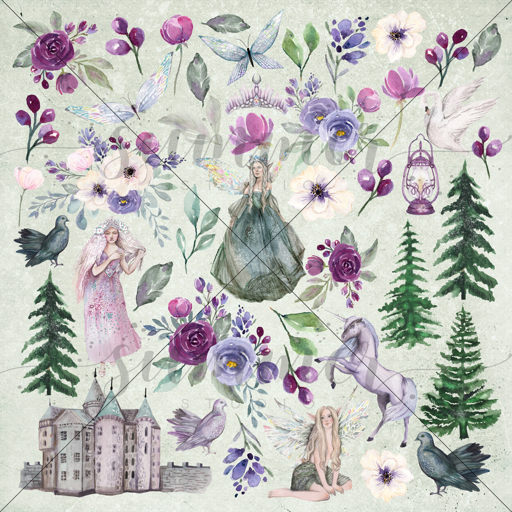 Лист для вырезания "Fairy tale" 190гр, 30,5*30,5см, SS25122020-6