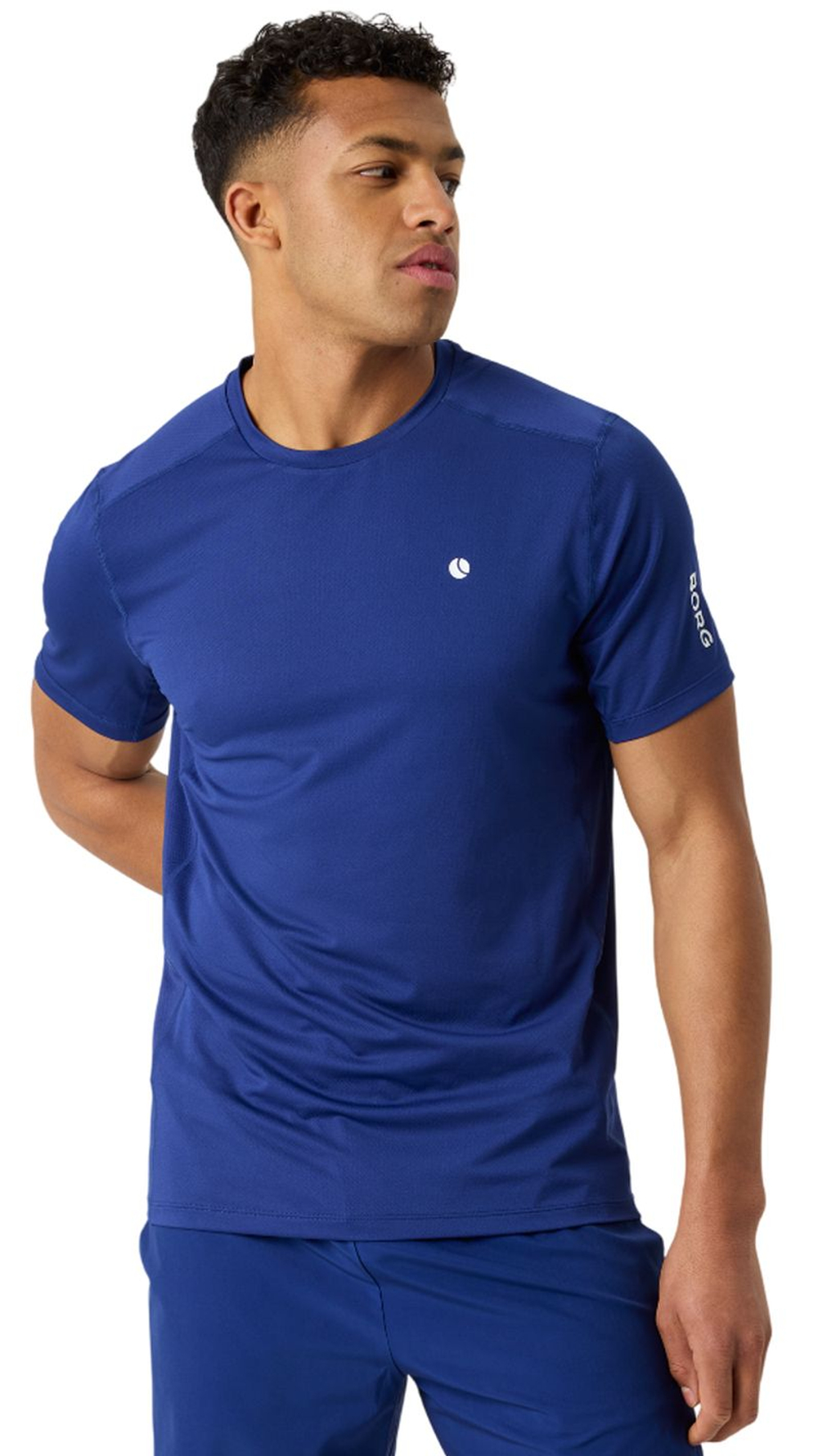 Мужская теннисная футболка Bjorn Borg Ace Mesh Panel - blue depths