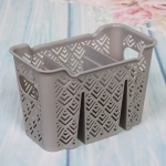 Подставка для столовых приборов пластиковая «Ромбы» 19*11*12см 3секции