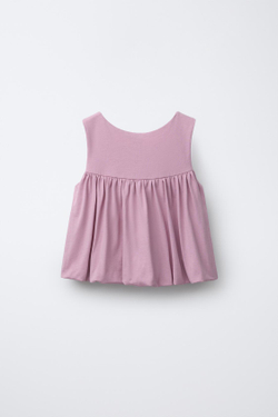 ZARA ОДНОТОННАЯ ФУТБОЛКА, РОЗОВЫЙ