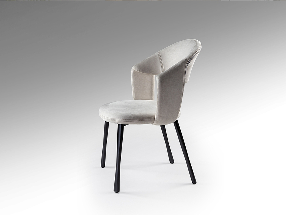 Willy Стул каменно-серый/черный