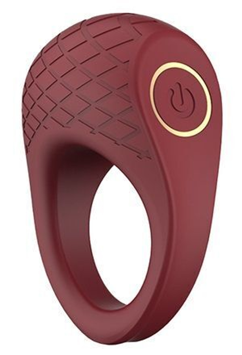 Бордовое эрекционное виброкольцо Ivy (Цвет: бордовый)