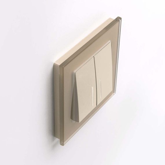 Выключатель двухклавишный Werkel шампань W1122111 4690389157165