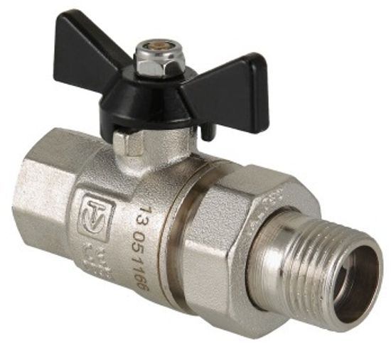 Кран шаровой Valtec Perfect 3/4" ВР/НР с полусгоном ручка-бабочка (арт. VT.327.N.05)