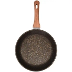 Сковорода 26*6,5см с ручкой и стекл. крышкой «Granit ultra» (black-gold) сгбг261а