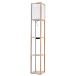 8091/1F COMFI LN26 459 дерево/белый, дерево/текстиль Торшер Е27 1*60W 220V PRACTIC
