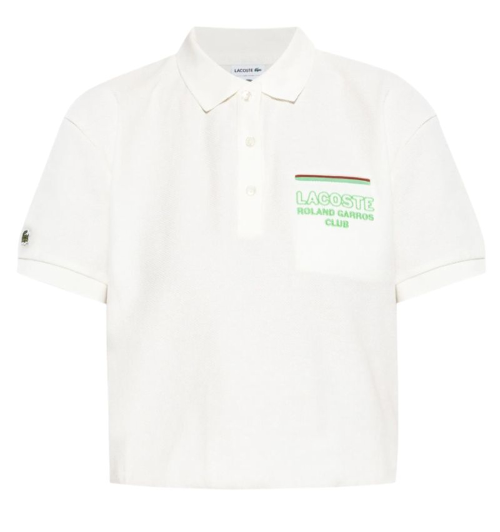 Женское поло Lacoste Roland Garros Club - белый