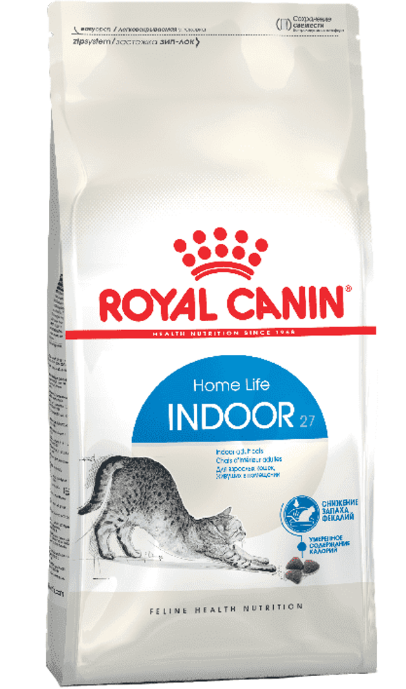 Сухой корм Royal canin Indoor-27 для взрослых кошек постоянно живущих в помещении 2кг