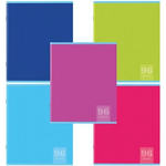 Тетрадь А5 96л. клетка "Monochrome" скоба, офсет №2 эконом, обложка картон, в ассорт. (BRAUBERG)