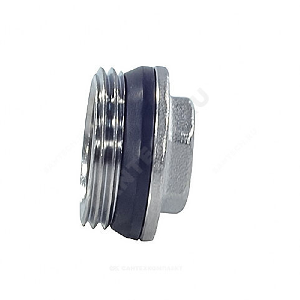 Пробка латунь 1 1/4" НР с герметичной прокладкой для коллектора R592D Giacomini R592DX006