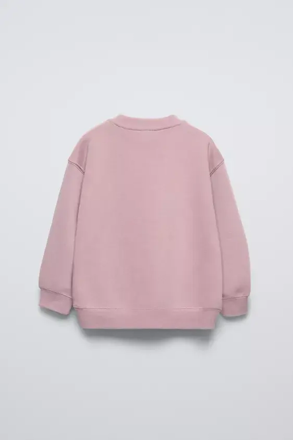 ZARA БАЗОВАЯ ТОЛСТОВКА ИЗ МЯГКОЙ ТКАНИ, РОЗОВЫЙ