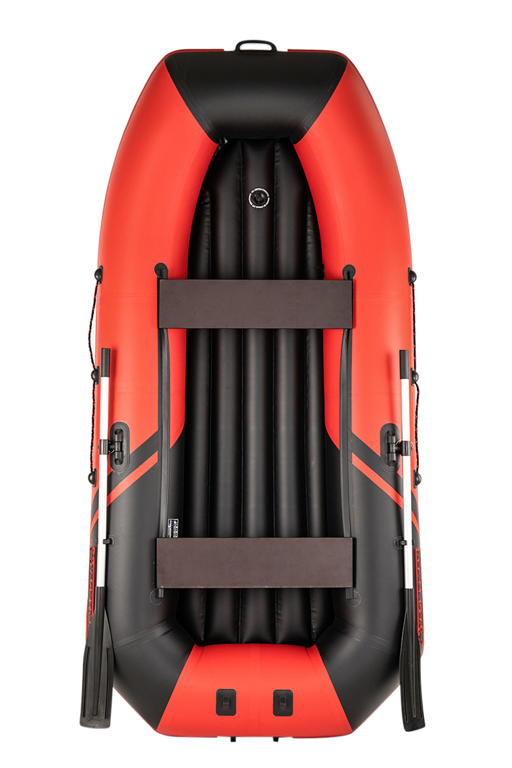 YACHTMAN-280 МНД НАДУВНОЕ ДНО (Яхтман) красный-черный (лодка ПВХ с усилением)