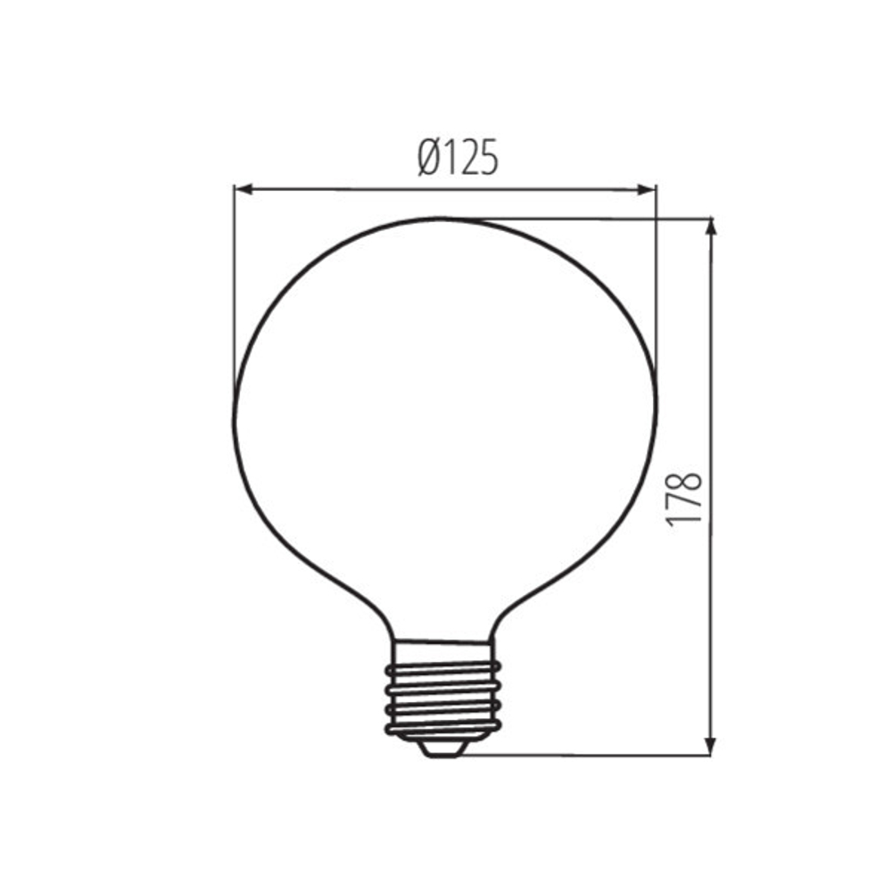 Филамент светодиодные лампы KANLUX XLED G125 7W 2500К WW