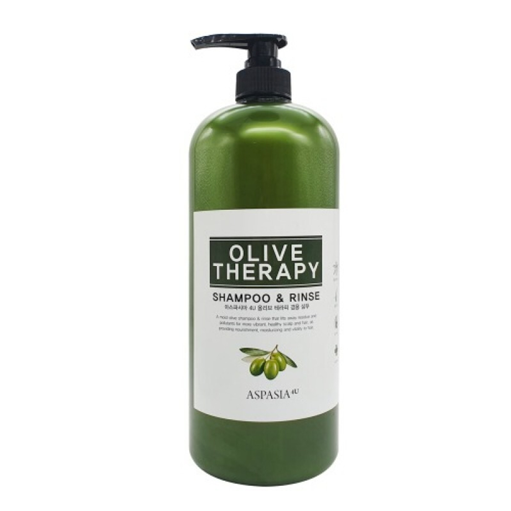 "Aspasia" Olive Two Way Shampoo Шампунь-кондиционер для волос с маслом оливы, 1500 мл