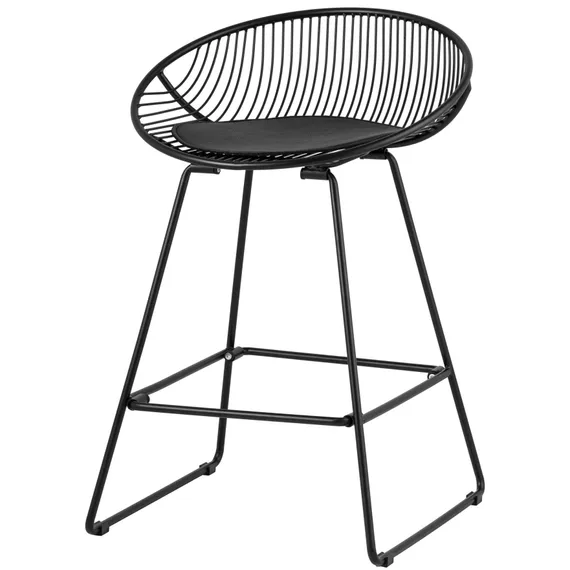 Черный металлический полубарный стул Ufo | Купить в Hallberg.ru