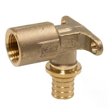 Угольник настенный длинный Рехау 20-Rp 1/2" MX с внутренней резьбой ВР латунь (11096881001)