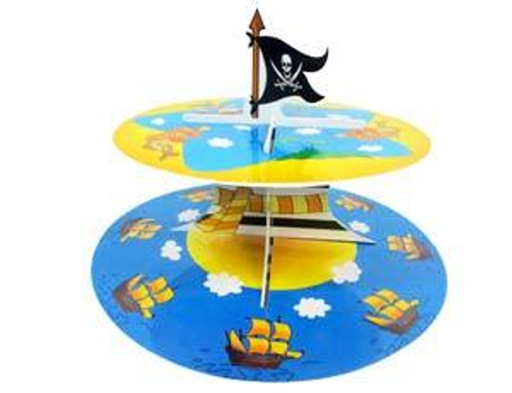 Стойка для кексов 2 яруса Маленький Пират