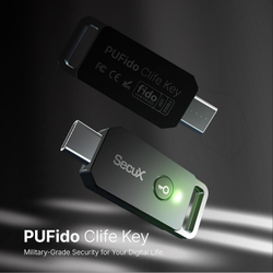 SecuX PUFido — Ключ безопасности с PUF-технологией и USB-C Аппаратная аутентификация с защитой от клонирования для FIDO2/U2F