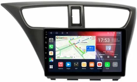 Магнитола для Honda Civic 9 2012-2015 (хэтчбэк) - Canbox 9-0108 Qled, Android 10, ТОП процессор, SIM-слот