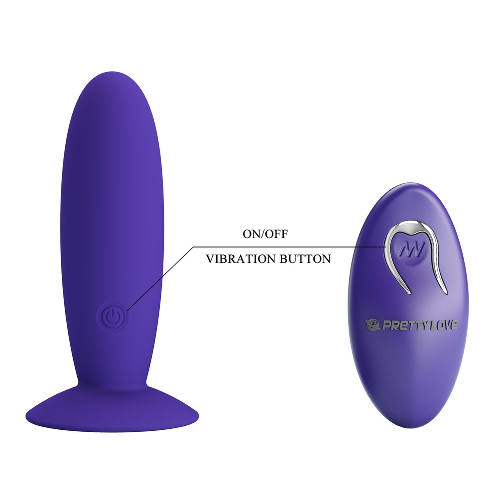 Фиолетовый анальный вибростимулятор Remote Control Vibrating Plug Youth - 11 см. (Цвет: фиолетовый)