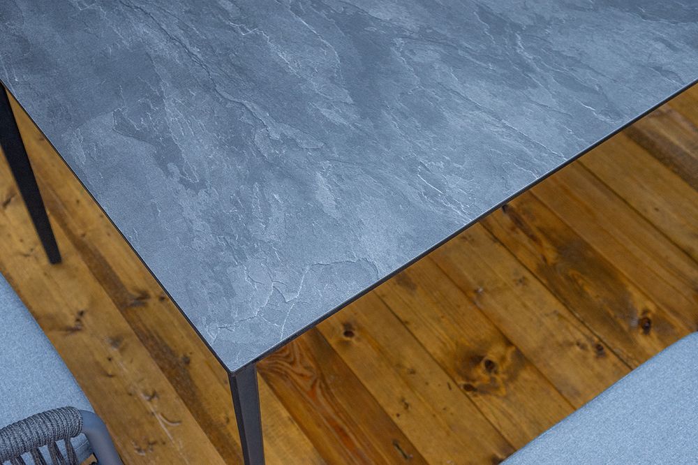 "Романо" обеденная группа на 6 персон, каркас темно-серый, роуп темно-серый