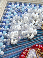 Принт-И22а Ткань с нанесенной авторской схемой Покров Пресвятой Богородицы (+ инструкция)