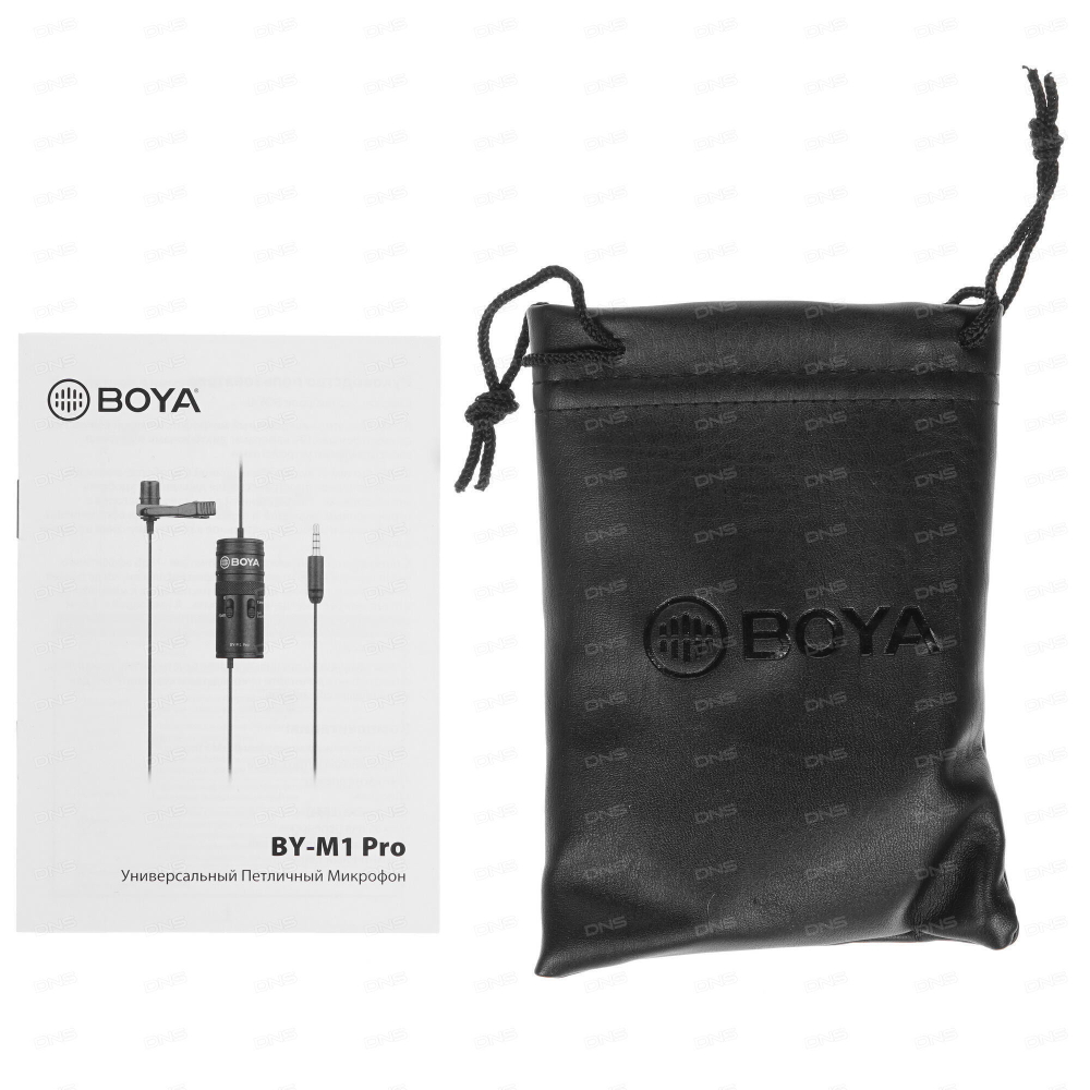 Микрофон Boya BY-M1 PRO петличный, 3,5мм TRRS