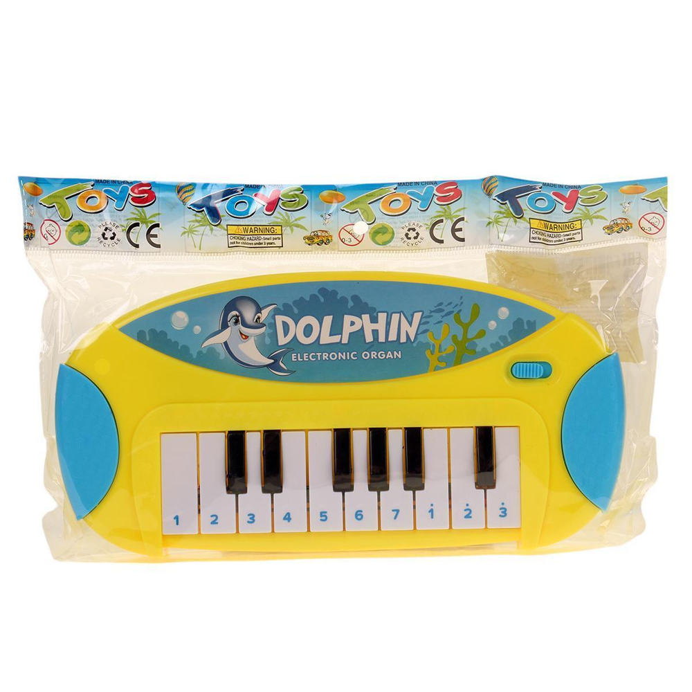 Пианино 22см, желтый, пакет 21-13