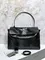BALENCIAGA RODEO HANDBAG с крокодиловым тиснением, черная